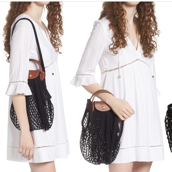 Longchamp Le Pliage Filet Knit Shoulder Bag NWOT - Picture 5 of 7